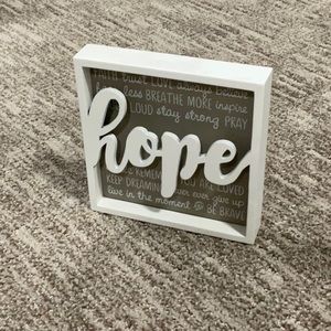 *Hope* standing frame decor or wall hang